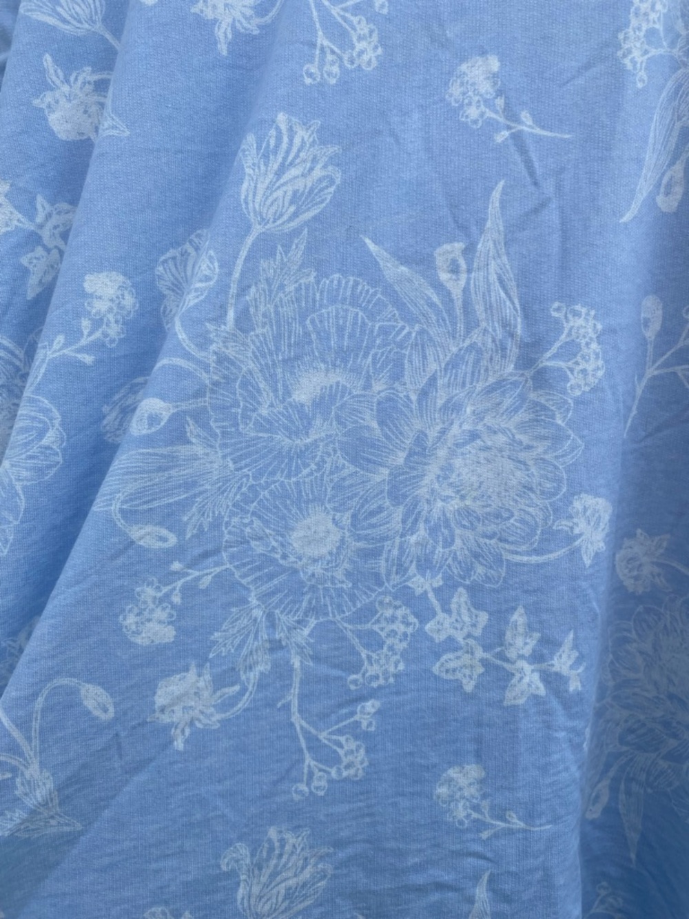Jane and Delancey Light Blue Floral Short Sleeve Tee - Picture 3 of 7